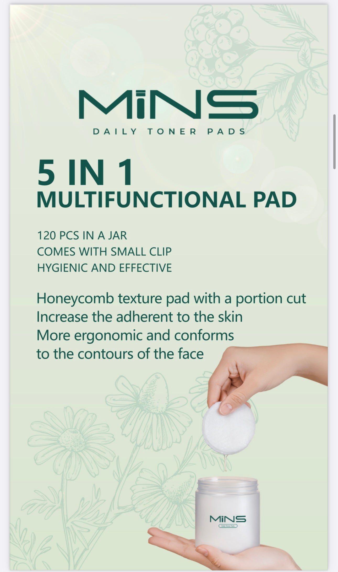 MINS Daily Cleansing Gel and Toner Pads
