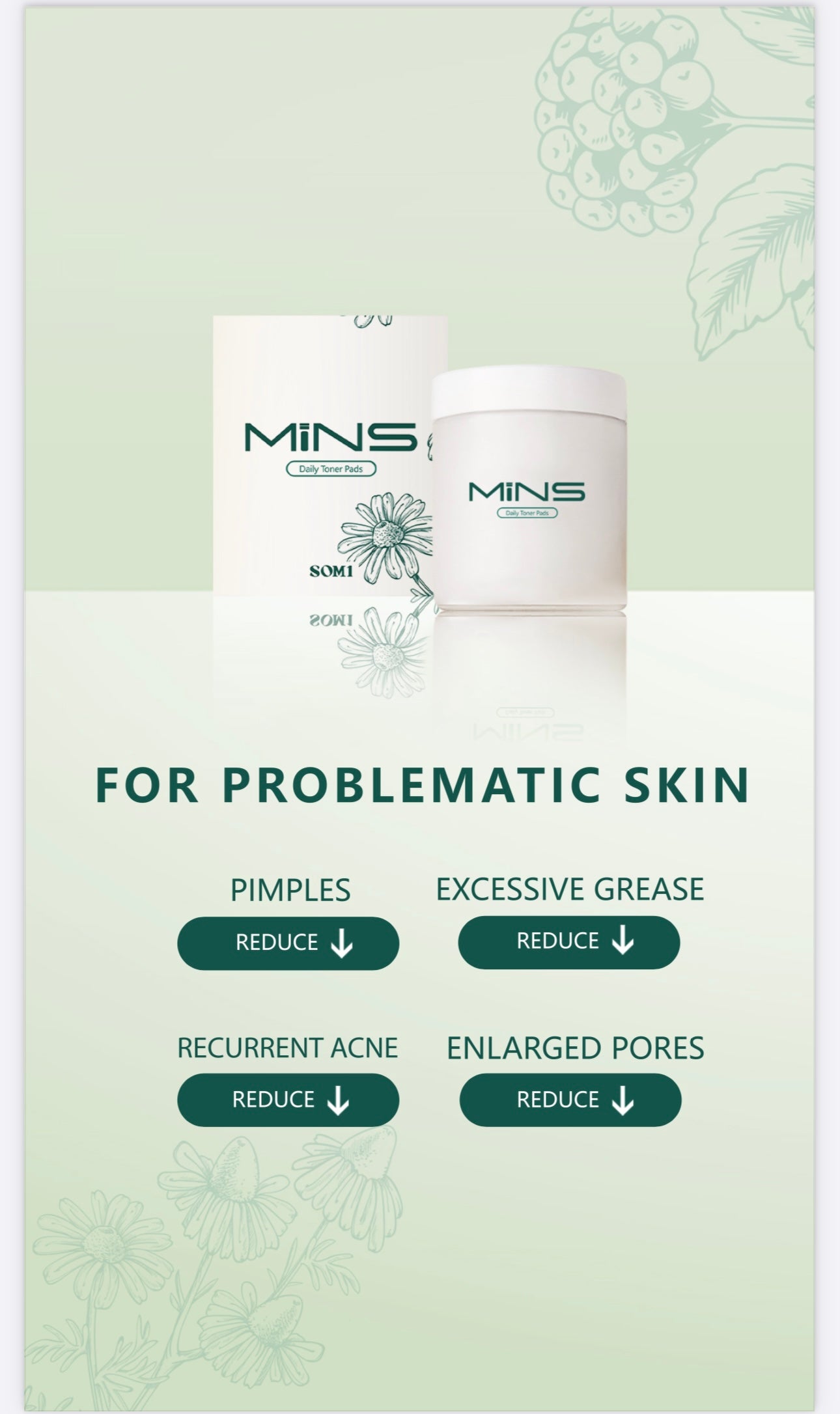 MINS Daily Cleansing Gel and Toner Pads
