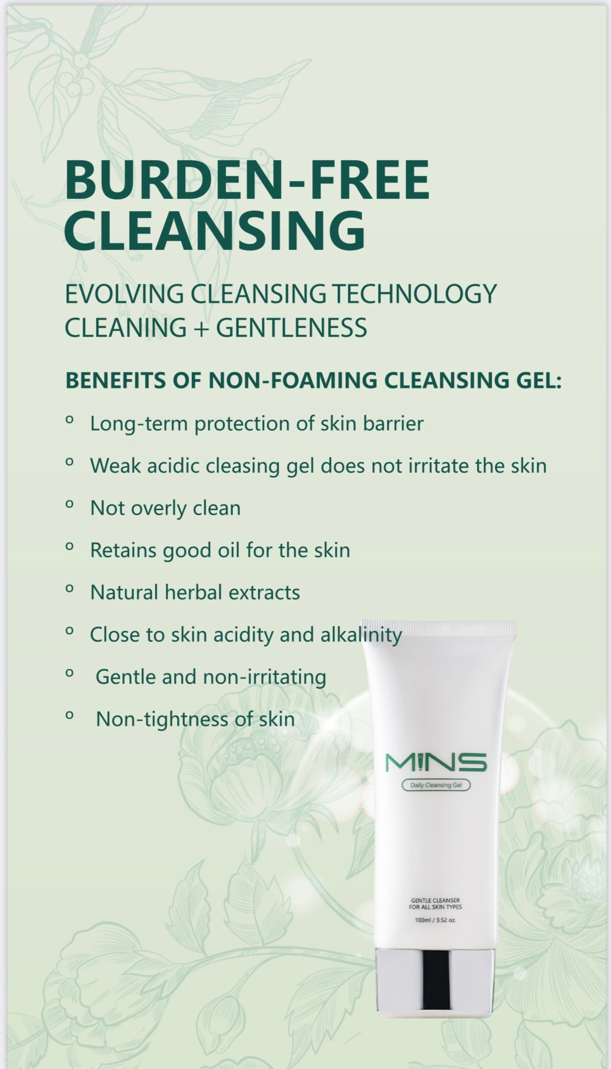 MINS Daily Cleansing Gel and Toner Pads