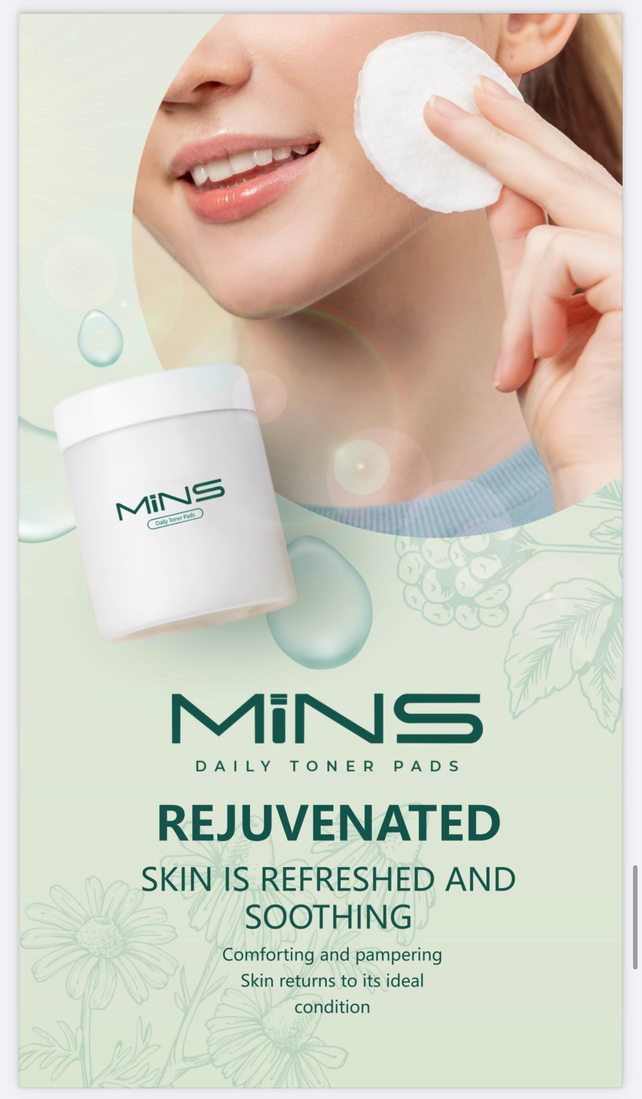 MINS Daily Cleansing Gel and Toner Pads