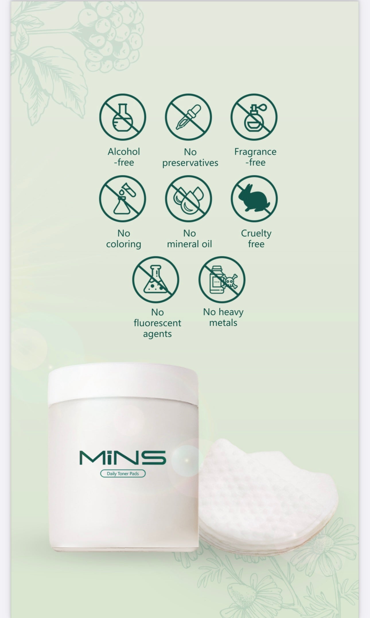 MINS Daily Cleansing Gel and Toner Pads