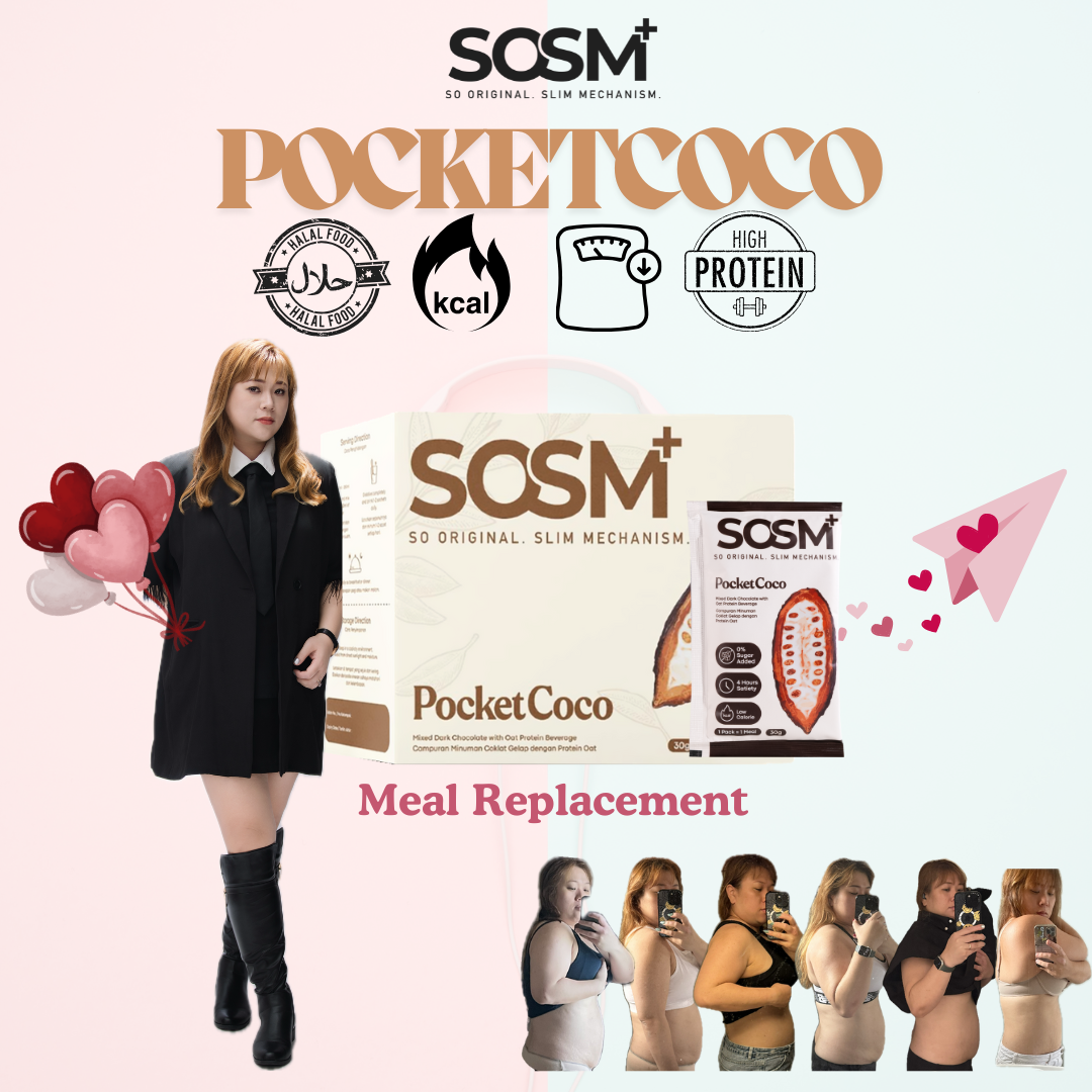 SOM1 SOSM PocketCoco Protein Shake for Weight & Fat Loss, Meal replacement