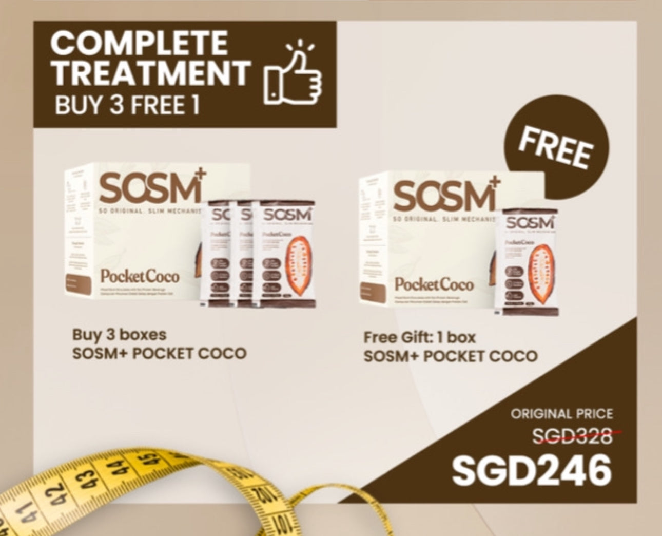 SOM1 SOSM PocketCoco Protein Shake for Weight & Fat Loss, Meal replacement