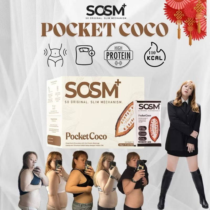 SOM1 SOSM PocketCoco Protein Shake for Weight & Fat Loss, Meal replacement